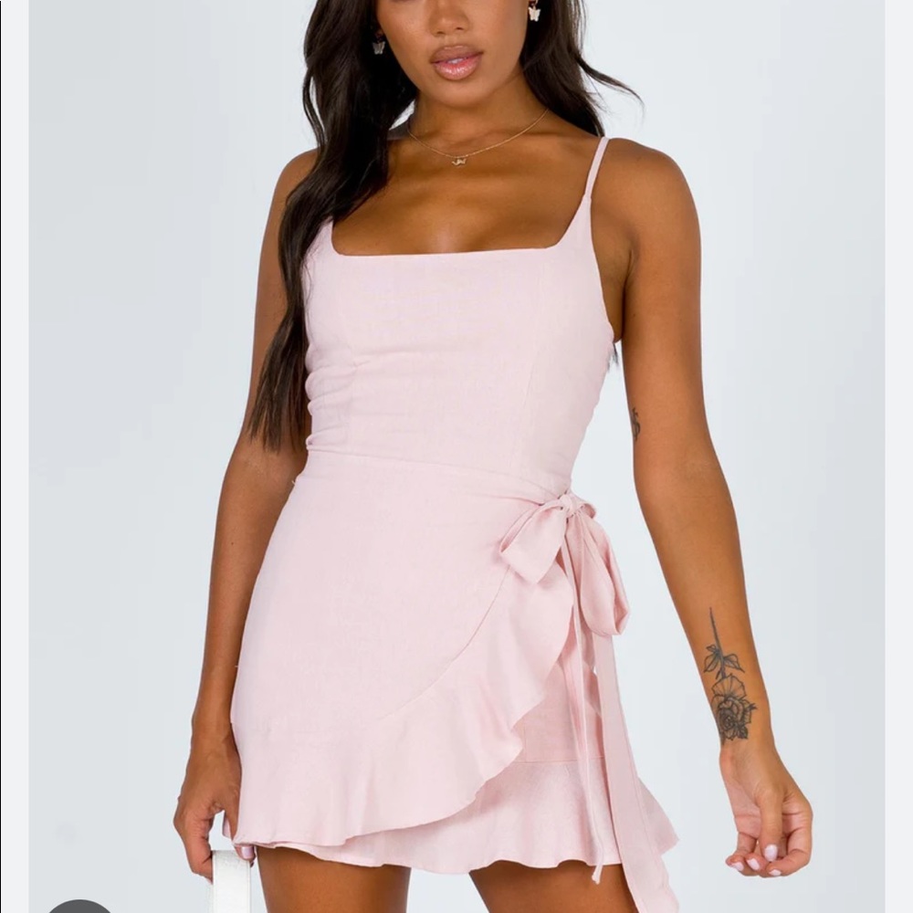 Pink wrap dress!
